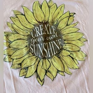 women’s xl bella canvas pink sunflower t-shirt